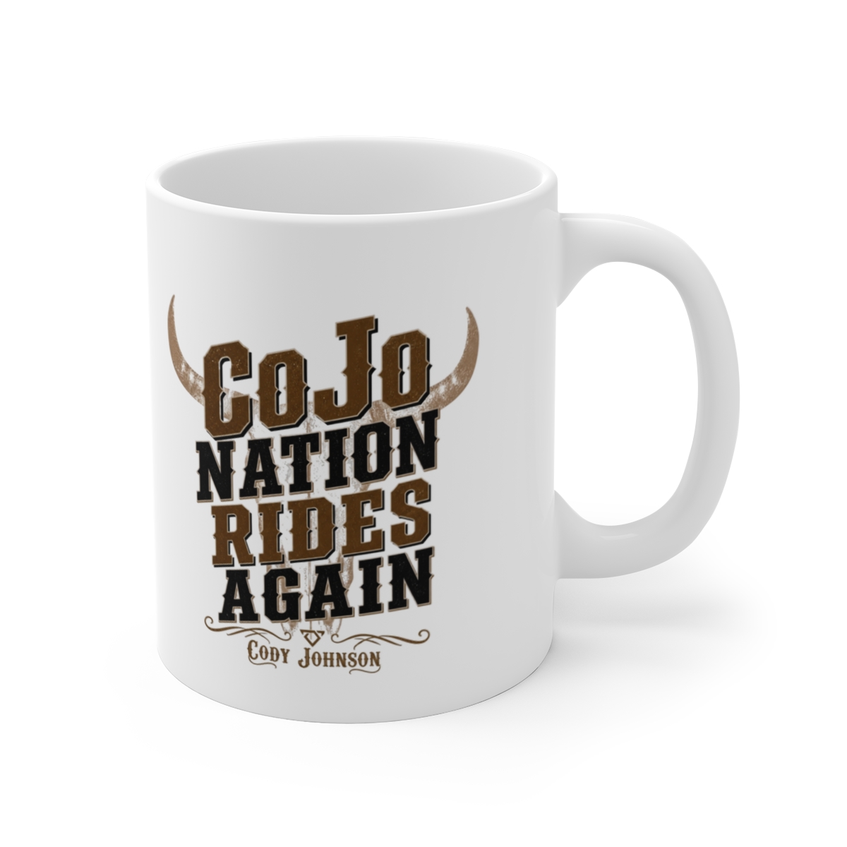 Cody Johnson "CoJo Nation Rides Again" White Mug