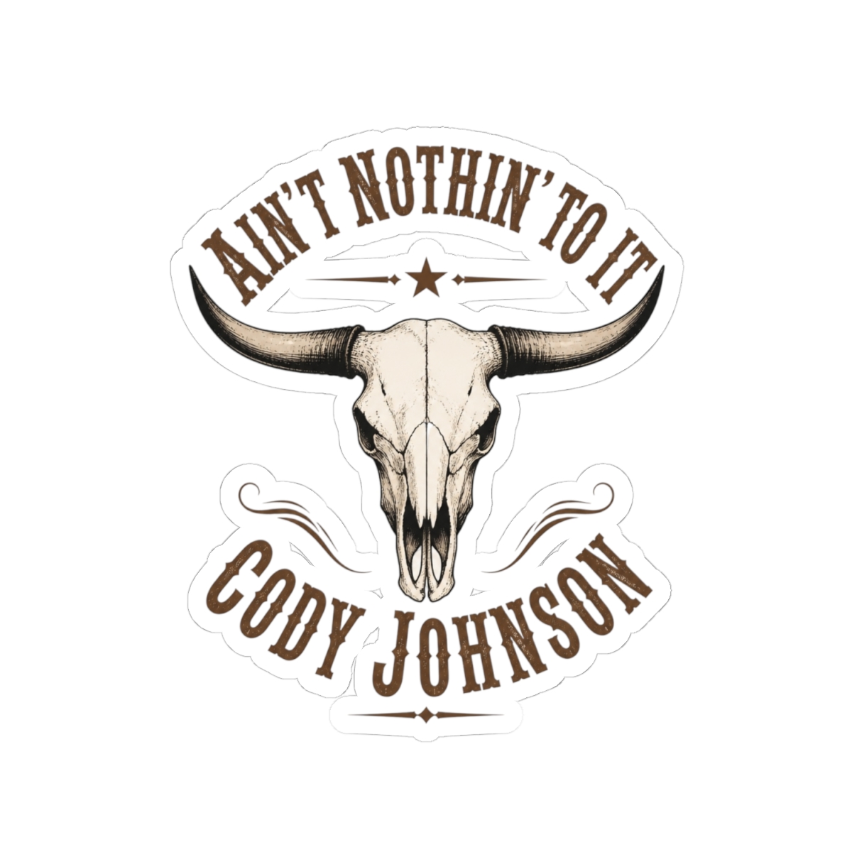 Cody Johnson "t Nothin" Sticker - alternate angle 2, merchandise