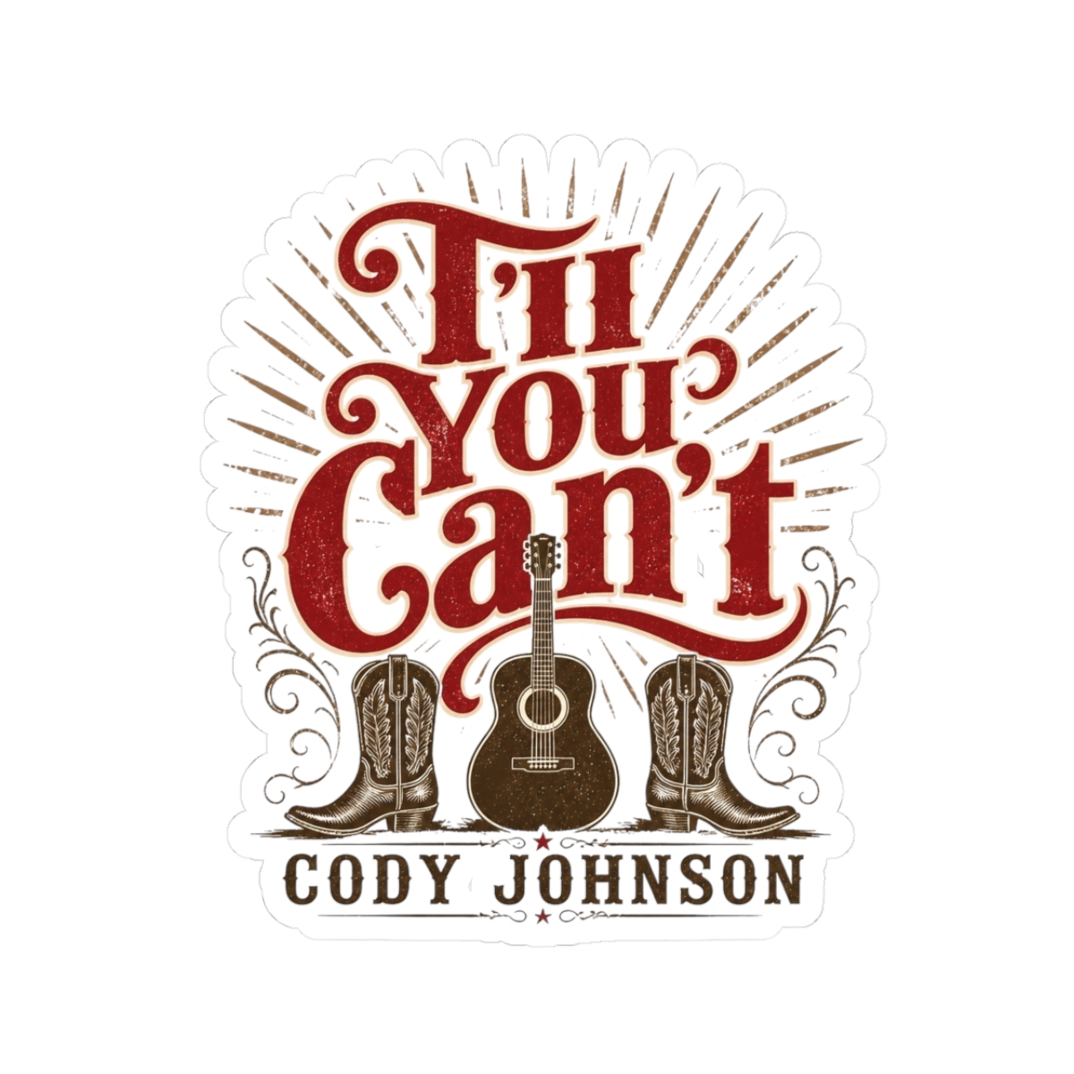 Cody Johnson "Til You Can" Sticker - alternate angle 1, merchandise