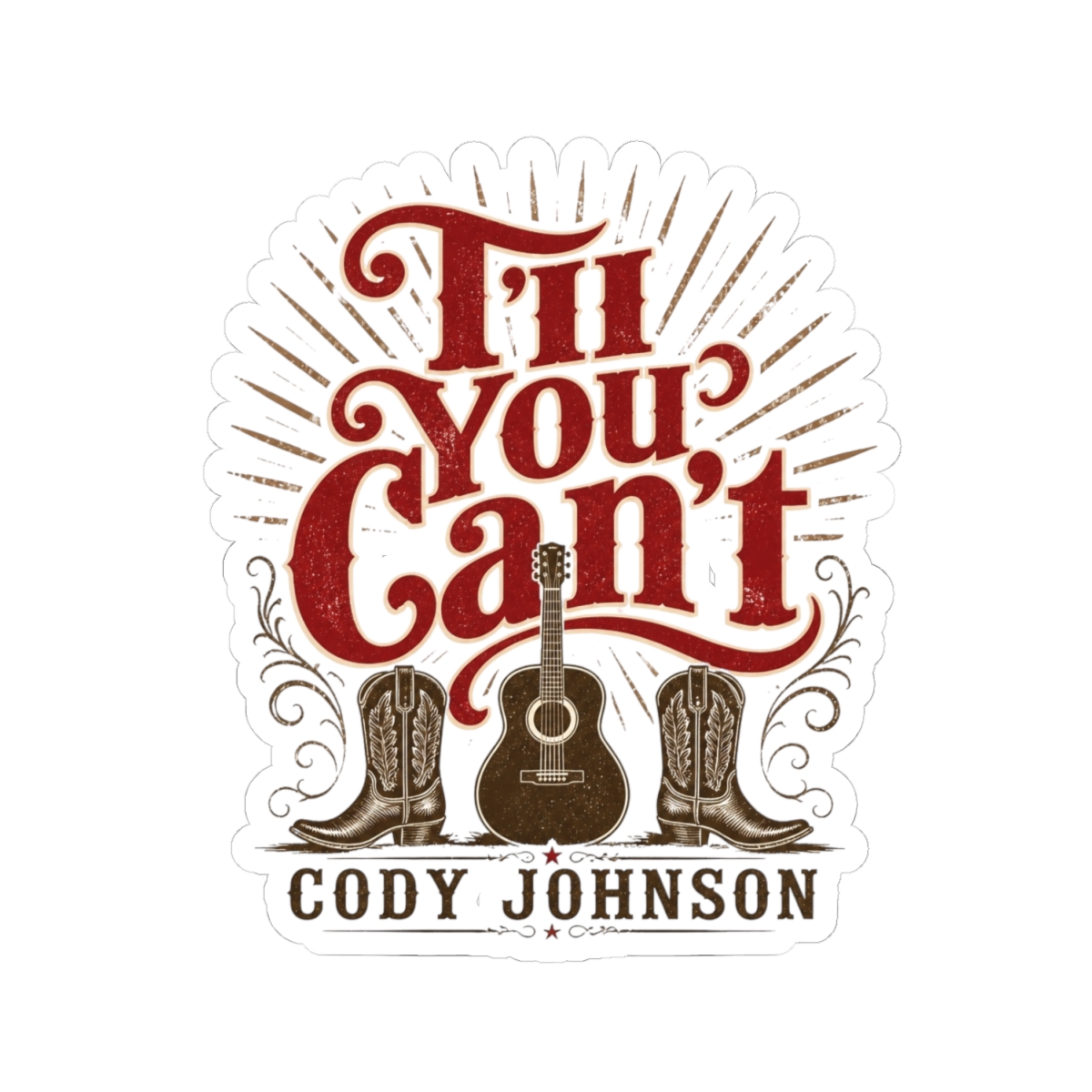 Cody Johnson "Til You Can" Sticker - alternate angle 2, merchandise